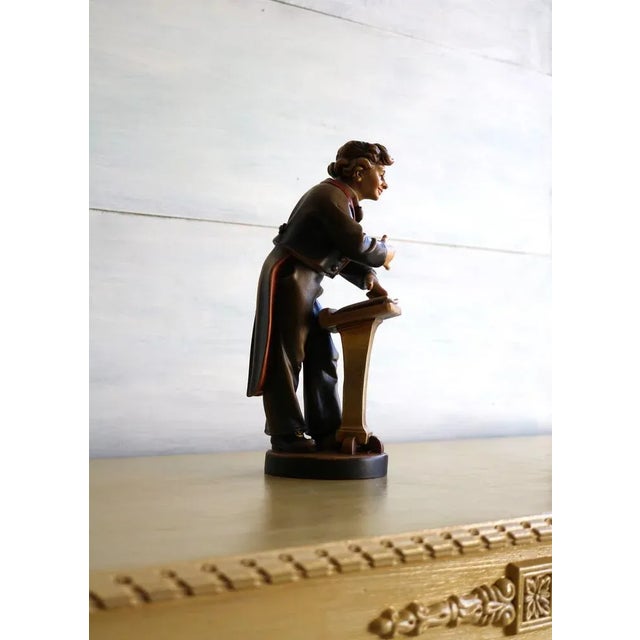 Maple Wood Sculpture of Conductor For Sale - Image 4 of 9