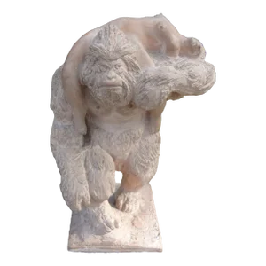 French Terracotta Sculpture Depicting King Kong