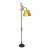 1910s Floor Lamp With Cast Brass Top and Golden Mica Shade For Sale