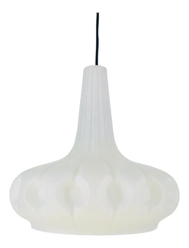 German White Opal Hanging Lamp from Peill Putzler, 1970s