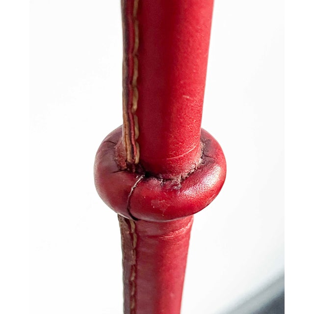 Mid-Century Leather Floor Lamp by Jacques Adnet for Valenti, Spain, 1960s For Sale - Image 14 of 18