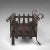 1950s 1950s Vintage Fire Basket, English, Iron, Fireplace, Gothic Revival, Mid Century, 1950 For Sale - Image 5 of 10