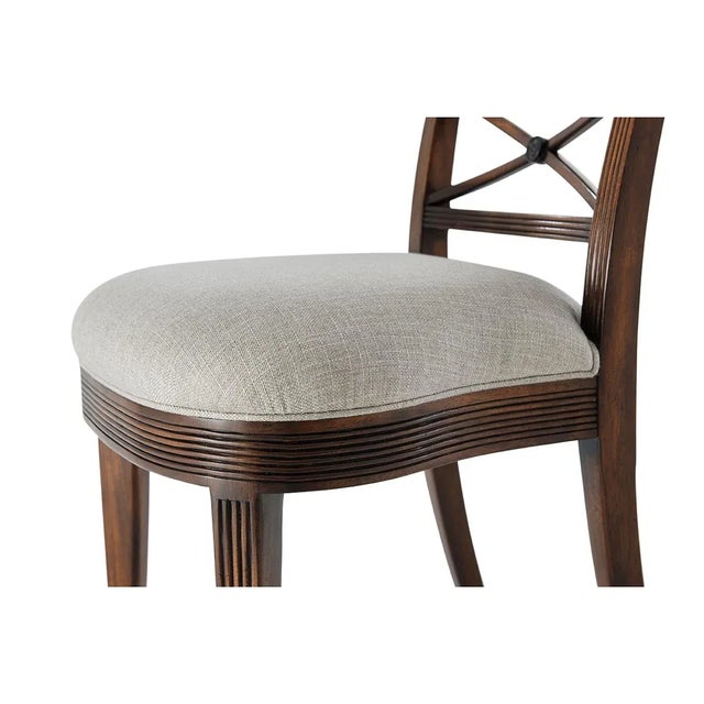 Set of Two English Traditional Dining Chairs For Sale - Image 4 of 6