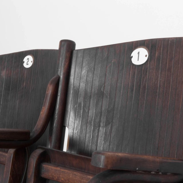 1900 - 1909 1900s Austrian Wooden Rare Cinema Seats For Sale - Image 5 of 7