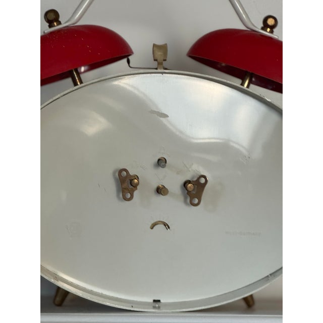 Red Vintage Rare Bradley Oval Mickey Mouse Alarm Clock Made in West Germany For Sale - Image 8 of 8