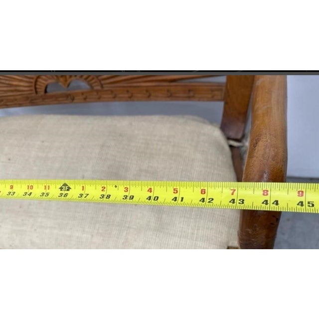 Wood Anglo-Indian British Colonial Cane Settee Hollywood Provenence From "General Hospital" For Sale - Image 7 of 9
