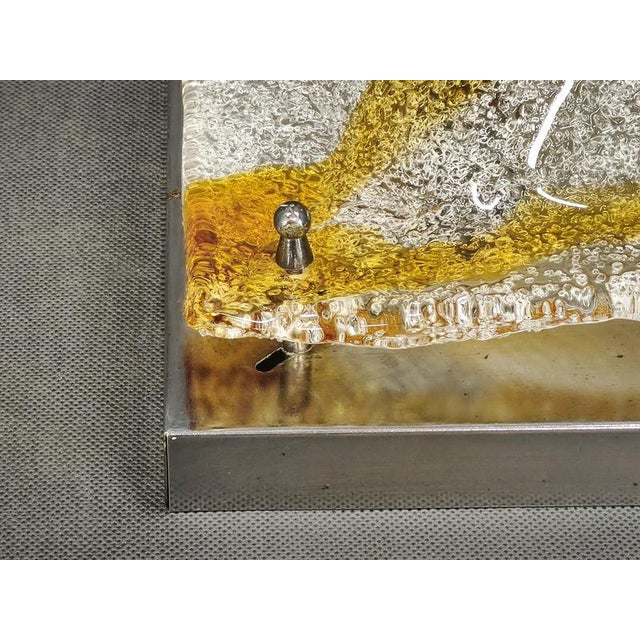 AVMazzega Murano Glass Flush Mount Wall Light from Mazzega, Italy, 1970s For Sale - Image 4 of 11