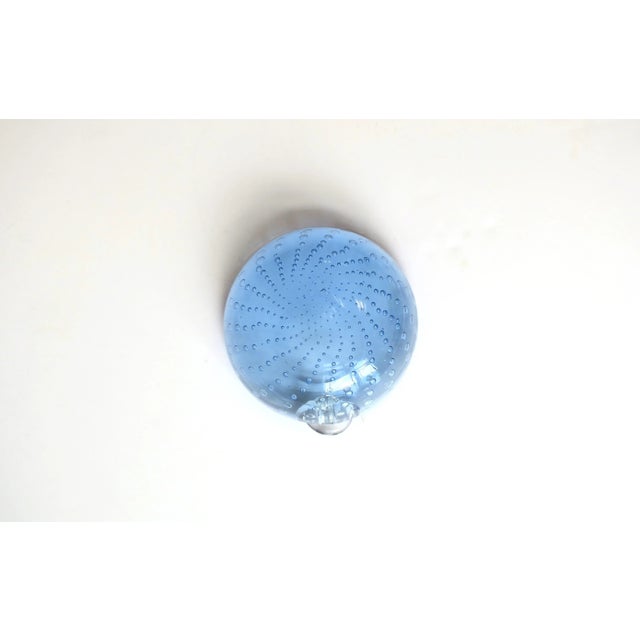 Italian Murano Blue Art Glass Bowl or Ashtray For Sale - Image 11 of 13