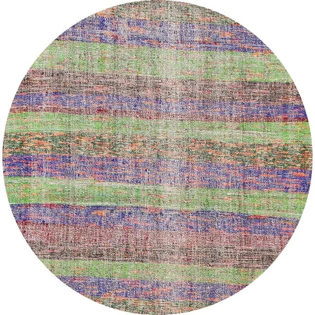 A beautiful vintage flatweave runner with an all-over multi-color motif. This piece has fine details, great colors, and a...