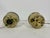 Mid 20th Century Pair of Vintage Brass Capsule Table Lamps With Black Shades For Sale - Image 5 of 8