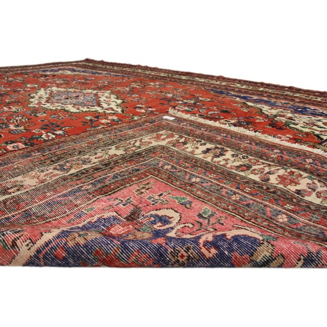 Mid 20th Century Vintage Persian Hamadan Rug - 10'06 X 17'02 For Sale - Image 5 of 6