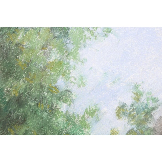 A pastel illustration drawing study on paper "Untitled (Dog)" by celebrated British animal painter Maud Alice Earl. Hand...