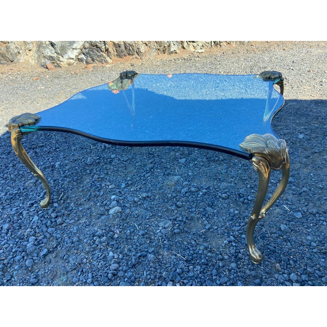 Maison Charles Vintage Mid Century Modern Hollywood Regency Attributed to Maison Charles Coffee Table For Sale - Image 4 of 12