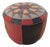 Round Leather Ottoman, 1970s For Sale