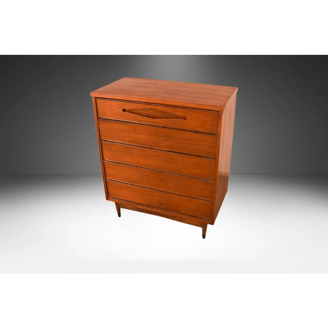 1960s 1960s Mid Century Modern Highboy Dresser Bassett For Sale - Image 5 of 10