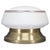 Art Deco Brass Ceiling Light with Opaline Glass Shade, Czechoslovakia, 1930s For Sale - Image 12 of 12