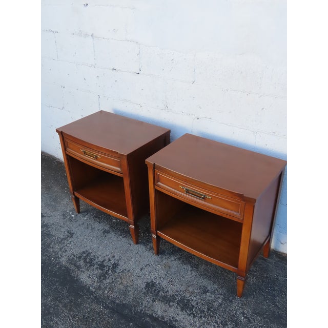 Mid-Century Modern Mid Century Modern Side End Tables Nightstands a Pair 6306 For Sale - Image 3 of 18