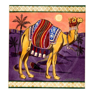 Matted Original Desert Camel Painting, by Kathleen Ney