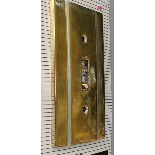 Art Deco Vintage Art Deco Style Solid Brass Light Switch Cover For Sale - Image 3 of 6
