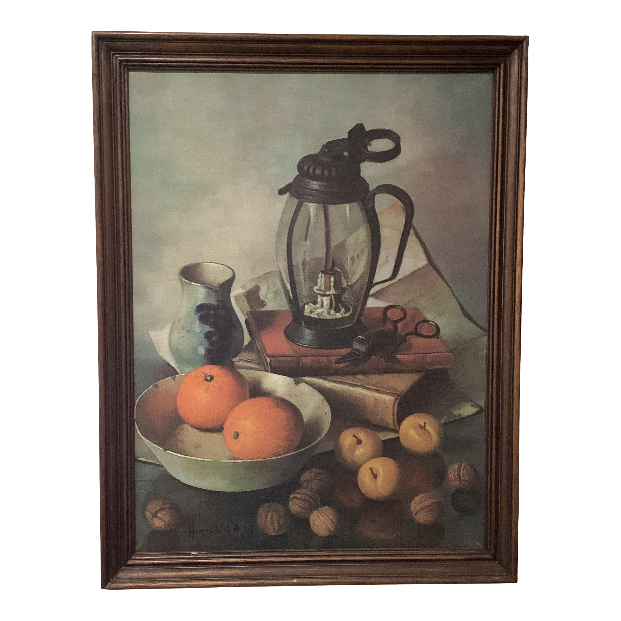 Mid 20th Century Vintage Wood Framed Print by Hank Boj Still Life
