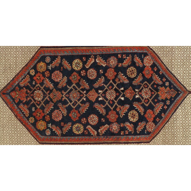 Antique Persian Serab Rug, Handmade Wool Oriental Rug, Red, Ivory, Camel, Blue For Sale - Image 15 of 18