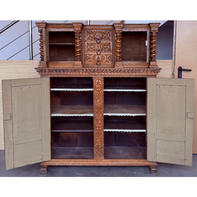 Late 19th Century Late 19th Century Boho Hand Carved Dutch Cabinet For Sale - Image 5 of 18