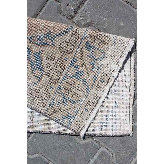 Distressed Vintage Oushak Rug Runner - 24"x131" For Sale - Image 9 of 10
