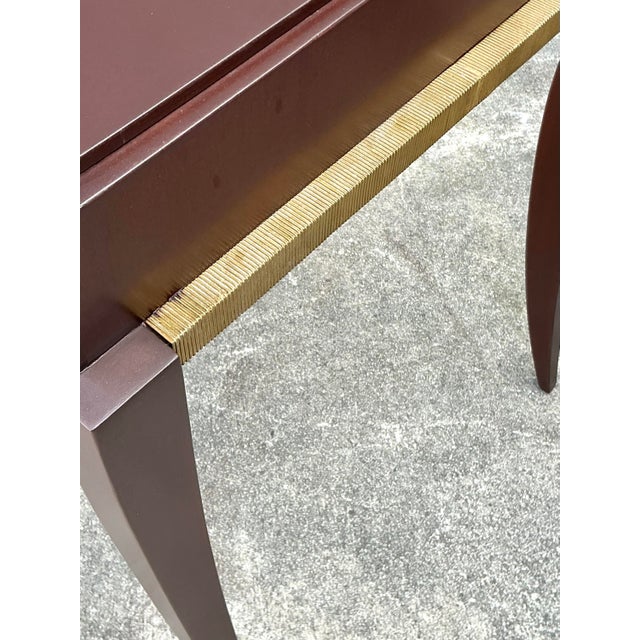 Wood Vintage Baker Saber Leg Writing Desk For Sale - Image 7 of 10