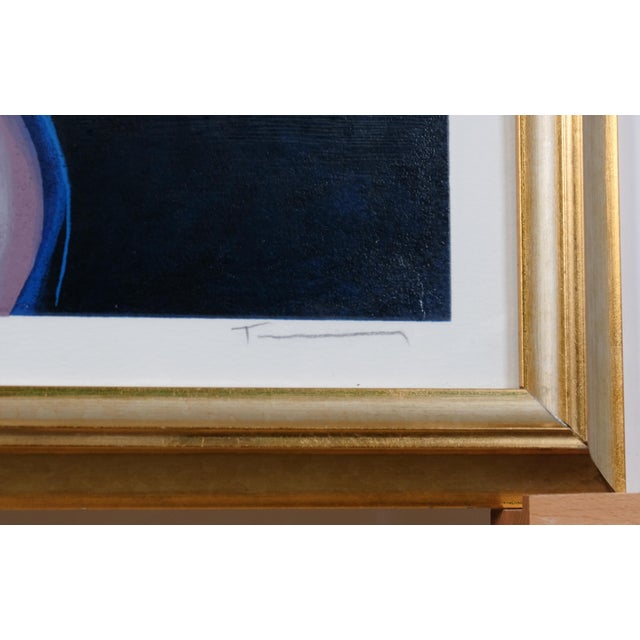 2000 Itzchak Tarkay "Three at Noon" Artist Signed Limited Edition 198/350 Gilded Frame and Matted Serigraph For Sale In San Diego - Image 6 of 7