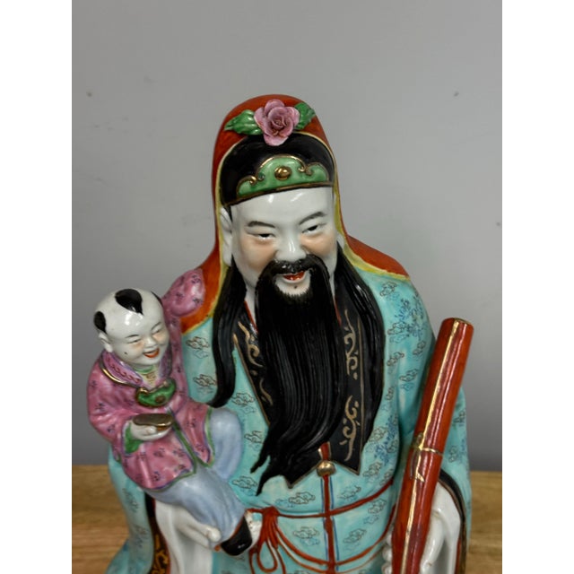 Chinese Ceramic Star God Fu Xing For Sale - Image 10 of 12