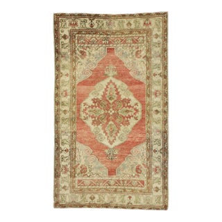 Mid 20th Century Vintage Turkish Oushak Rug 03'04 X 05'07 For Sale