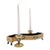 Mid-20th Century Burmese Lacquer Candlesticks and Serpentine Tray, Shwe Zawa Gold Leaf, Set of 3 For Sale