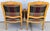 French Provincial Vintage Louis XV French Provincial Armchairs Plaid Tartan Fauteuil Cabriole Legs For Sale - Image 3 of 16