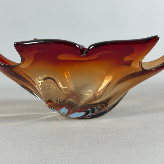 Red Sommerso Murano Glass Centerpiece, 1970s For Sale - Image 8 of 12