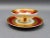 Mid 20th Century Dw Porzellan Karlsbader Wertarbeit Fuchsia Gold Encrusted Cream Soup Bowl Set- 8 Pieces For Sale In Miami - Image 6 of 12