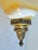 Murano Light Pendant : Vintage Murano Style Very Large Oval Shaped Blown Glass Pendant With “Onyx” Glass Swirl Golden Coloration and Brass Fittings For Sale - Image 4 of 12