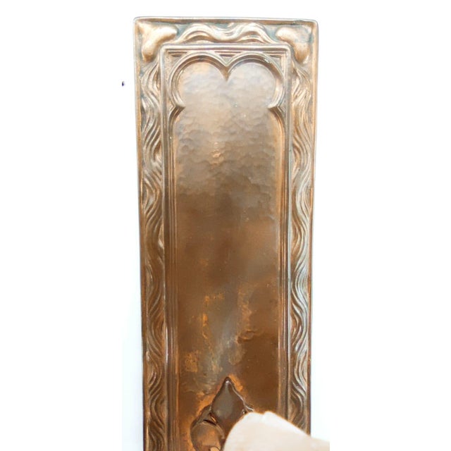 Coppered Brass Wall Sconce with small fans For Sale - Image 4 of 16