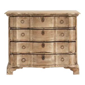 18th C. Danish Arbalette Shaped Commode in Original Patina