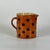 Antique 19th Century French Hand Painted Polkadot Pitcher in Fiery Pumpkin Orange, Large 6" H For Sale - Image 4 of 8