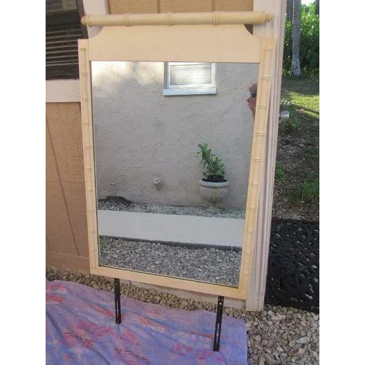 Mid-Century Hollywood Regency Style Dresser Mirror in Yellow For Sale - Image 13 of 13