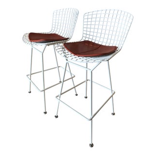 1960s Vintage Bertoia Barstools- A Pair For Sale