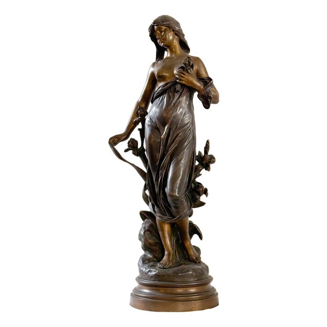 Edouard Drouot, Diana Sculpture, 19th Century, Bronze For Sale
