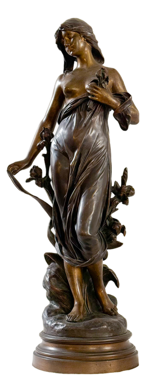 Edouard Drouot, Diana Sculpture, 19th Century, Bronze
