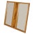 1970s Oak Wall Mirror and Console Table Set With Parquet Top and Gold Trim For Sale - Image 5 of 12