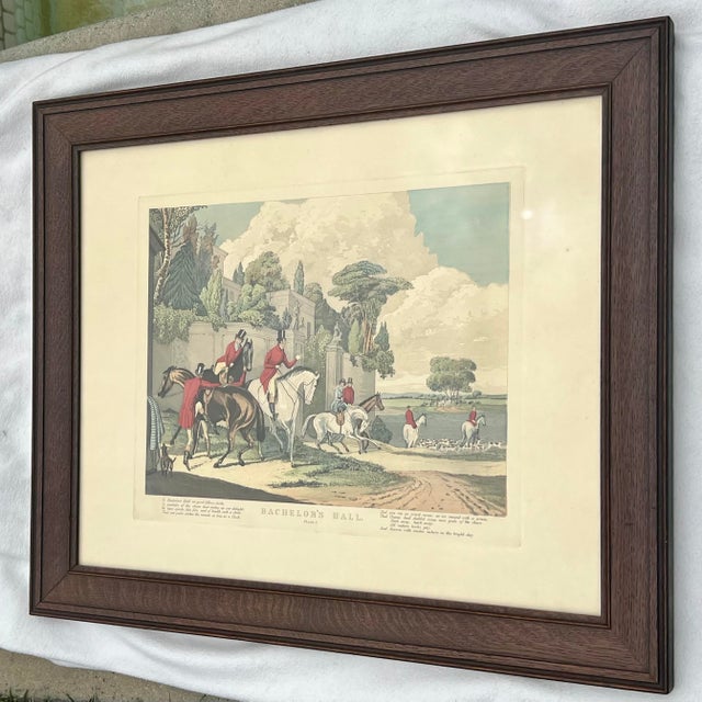 Traditional Francis Calcraft Turner’s Bachelor’s Hall Series Lithograph Plate 1 - Beautiful Oak Frame For Sale - Image 3 of 14