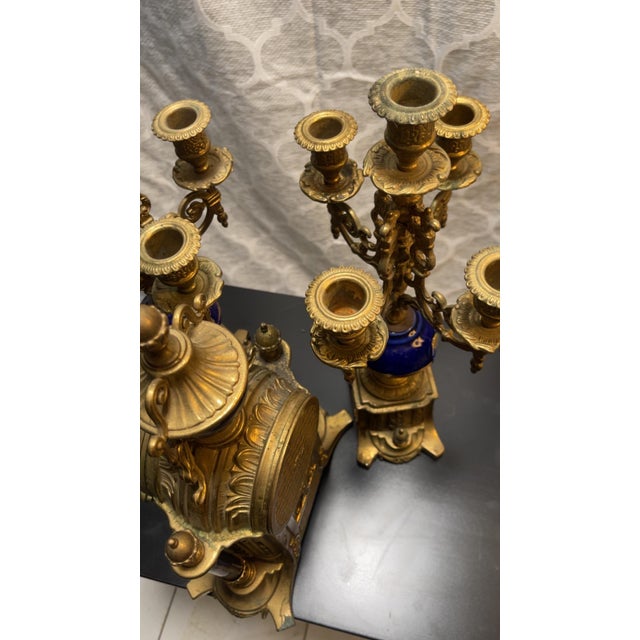 Imperial 3-Piece Clock Garniture Set. For Sale - Image 12 of 12
