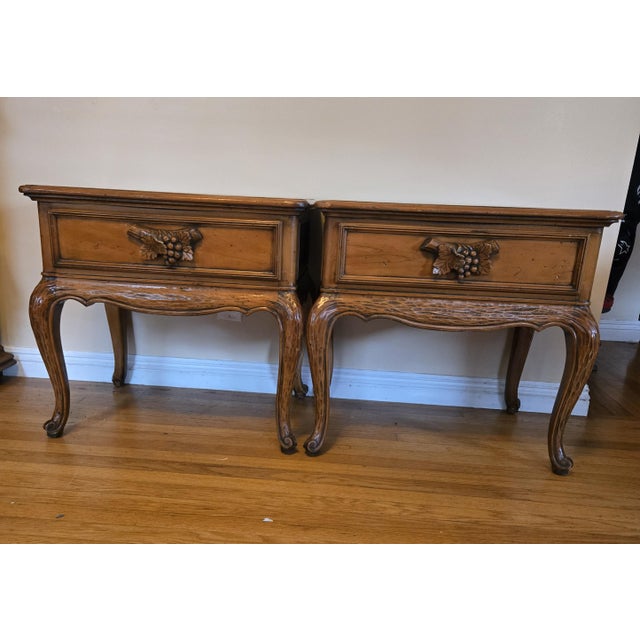 Mid 20th Century French Provincial Style Dresser & Nightstands – ‘Fraiser’, 3 Pieces For Sale - Image 11 of 14