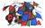 Mirò lithographe ii, no. Iv is a beautiful color lithograph on paper, realized in 1974 by joan miró for the second volume...