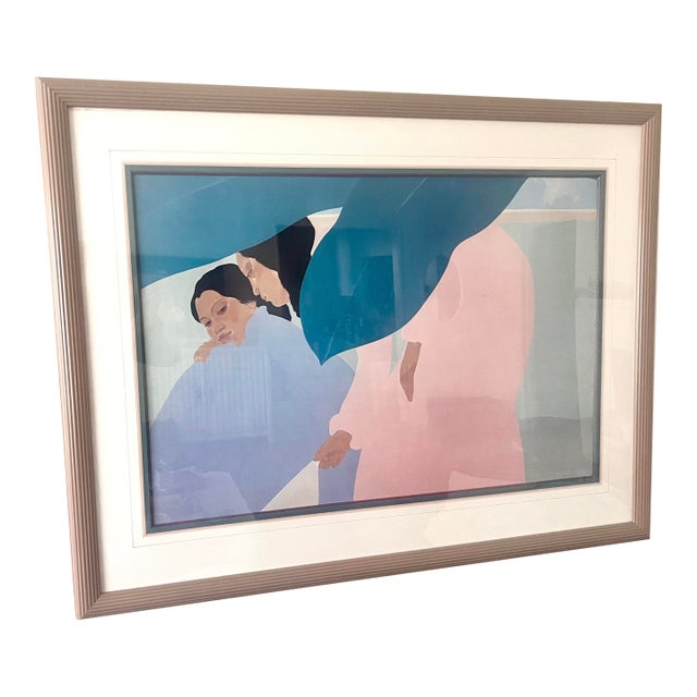 1980s Large Pegge Hopper Figurative Framed Print For Sale
