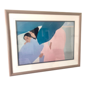 1980s Large Pegge Hopper Figurative Framed Print
